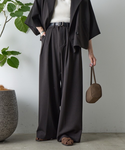 COLONY 2139(コロニートゥーワンスリーナイン)の「ワイドスラックス(スラックス・レディース・ブラック/ブラウン・SMALL/MEDIUM)」の19枚目の写真