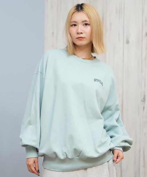 RVCA（ルーカ）の「RVCA/ルーカ スウェット クルーネックトレーナー BF044-P04（スウェット・レディース・ホワイト/ライトブルー/ブラック・M/S）」の5枚目の写真
