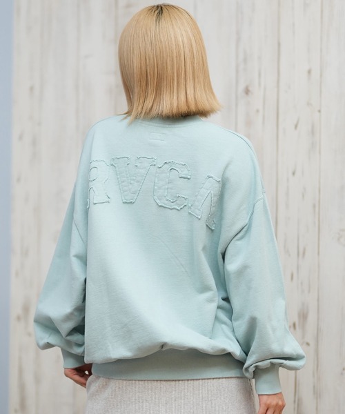 RVCA（ルーカ）の「RVCA/ルーカ スウェット クルーネックトレーナー BF044-P04（スウェット・レディース・ホワイト/ライトブルー/ブラック・M/S）」の7枚目の写真