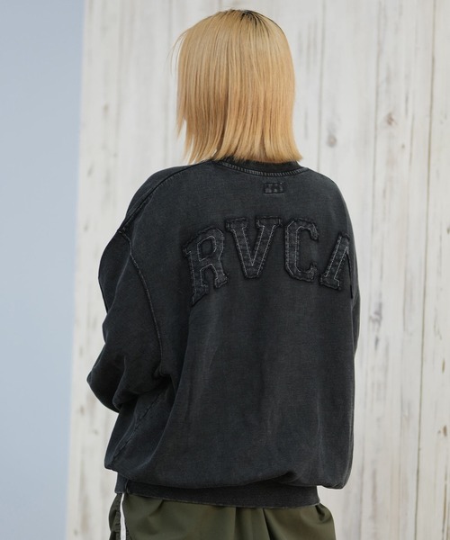 RVCA（ルーカ）の「RVCA/ルーカ スウェット クルーネックトレーナー BF044-P04（スウェット・レディース・ホワイト/ライトブルー/ブラック・M/S）」の13枚目の写真