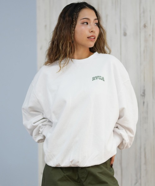 RVCA（ルーカ）の「RVCA/ルーカ スウェット クルーネックトレーナー BF044-P04（スウェット・レディース・ホワイト/ライトブルー/ブラック・M/S）」の17枚目の写真