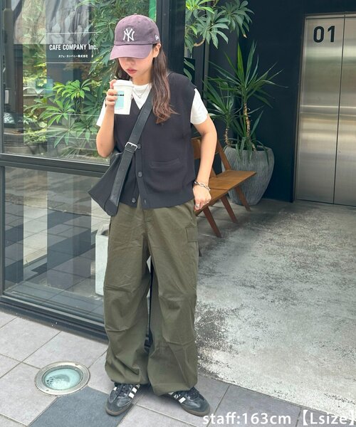 DISCOAT（ディスコート）の「【ユニセックス】ナイロンコットンパラシュートパンツ（その他パンツ・レディース・ブラウン/カーキ・MEDIUM/LARGE）」の16枚目の写真