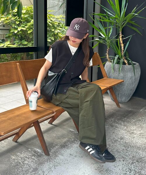 DISCOAT（ディスコート）の「【ユニセックス】ナイロンコットンパラシュートパンツ（その他パンツ・レディース・ブラウン/カーキ・MEDIUM/LARGE）」の19枚目の写真