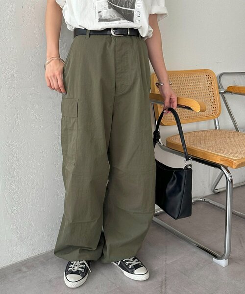 DISCOAT（ディスコート）の「【ユニセックス】ナイロンコットンパラシュートパンツ（その他パンツ・レディース・ブラウン/カーキ・MEDIUM/LARGE）」の22枚目の写真