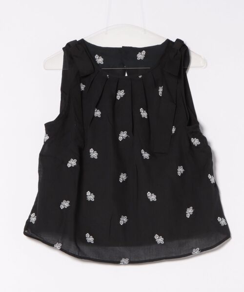each（イーチ）の「フラワーエンブロイダリーショルダーリボンノースリブラウス【セットアップ対応】（シャツ/ブラウス・レディース・ブラック/グレー・FREE）」の20枚目の写真