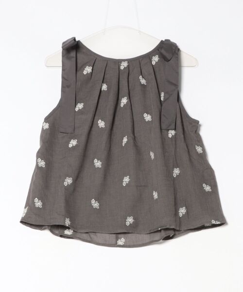 each（イーチ）の「フラワーエンブロイダリーショルダーリボンノースリブラウス【セットアップ対応】（シャツ/ブラウス・レディース・ブラック/グレー・FREE）」の21枚目の写真