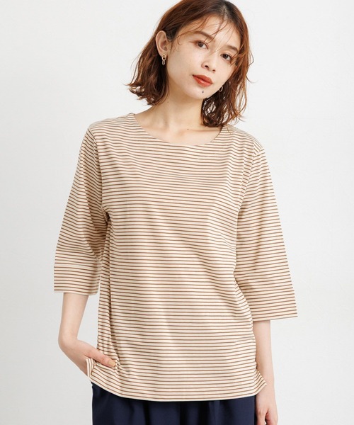 studio CLIP(スタディオクリップ)の「アソートハーフスリーブTシャツ(Tシャツ/カットソー・レディース・オフホワイト/その他1/ネイビー/その他2・MEDIUM/LARGE)」の1枚目の写真