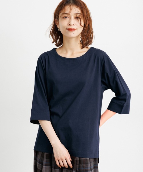 studio CLIP(スタディオクリップ)の「アソートハーフスリーブTシャツ(Tシャツ/カットソー・レディース・オフホワイト/その他1/ネイビー/その他2・MEDIUM/LARGE)」の3枚目の写真