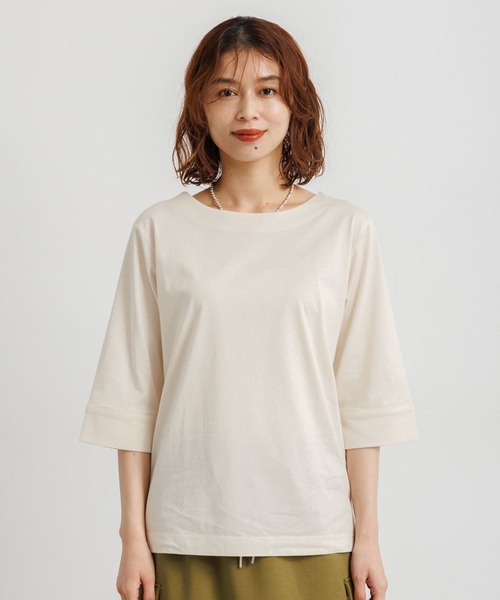 studio CLIP(スタディオクリップ)の「アソートハーフスリーブTシャツ(Tシャツ/カットソー・レディース・オフホワイト/その他1/ネイビー/その他2・MEDIUM/LARGE)」の6枚目の写真