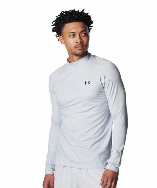 UNDER ARMOUR(アンダーアーマー)の「UAモチベート ジャカード ロングスリーブ シャツ(トレーニング/メンズ)(Tシャツ/カットソー・メンズ・グレー・M/XL/2XL/L/S/3XL)」の1枚目の写真