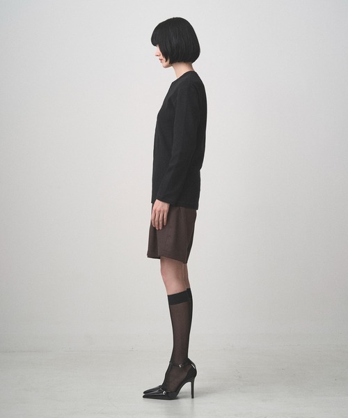 Juha(ユハ)の「THERMAL SKIN HENLEY(Tシャツ/カットソー・メンズ・ナチュラル/ブラック・3/4)」の4枚目の写真