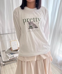 英字アニマルデザインロンT／長袖Tシャツ