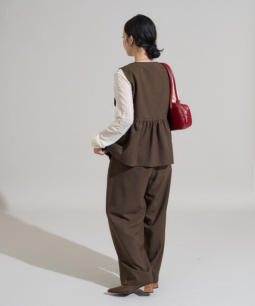 FREAK'S STORE（フリークスストア）の「【セットアイテム】LANATEC ベスト セットアップ/ラナテック ベストセット/ビスチェセット（セットアップ・レディース・ブラック/ダークブラウン/ブラウン/チャコール・SMALL/MEDIUM）」の22枚目の写真