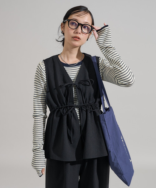 FREAK'S STORE(フリークスストア)の「【セットアイテム】LANATEC ベスト セットアップ/ラナテック ベストセット/ビスチェセット(セットアップ・レディース・ブラック/ダークブラウン/ブラウン/チャコール・SMALL/MEDIUM)」の12枚目の写真