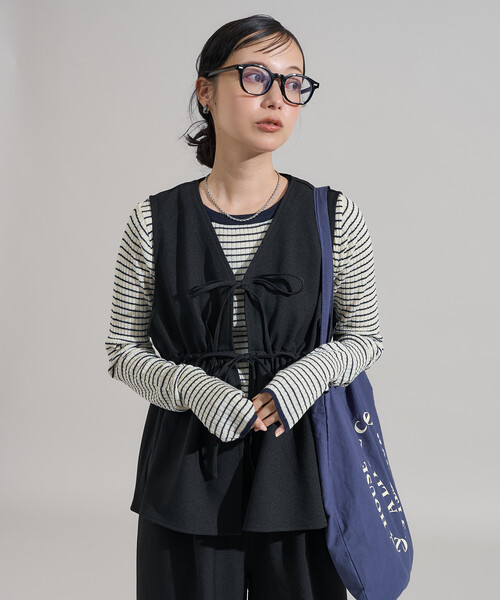 FREAK'S STORE(フリークスストア)の「【セットアイテム】LANATEC ベスト セットアップ/ラナテック ベストセット/ビスチェセット(セットアップ・レディース・ブラック/ダークブラウン/ブラウン/チャコール・SMALL/MEDIUM)」の13枚目の写真