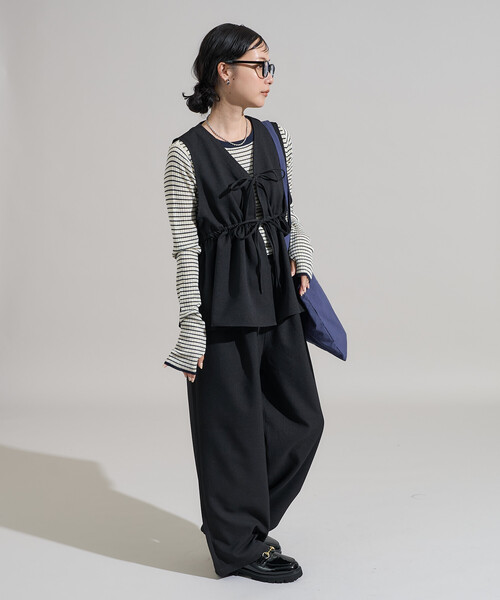 FREAK'S STORE(フリークスストア)の「【セットアイテム】LANATEC ベスト セットアップ/ラナテック ベストセット/ビスチェセット(セットアップ・レディース・ブラック/ダークブラウン/ブラウン/チャコール・SMALL/MEDIUM)」の15枚目の写真