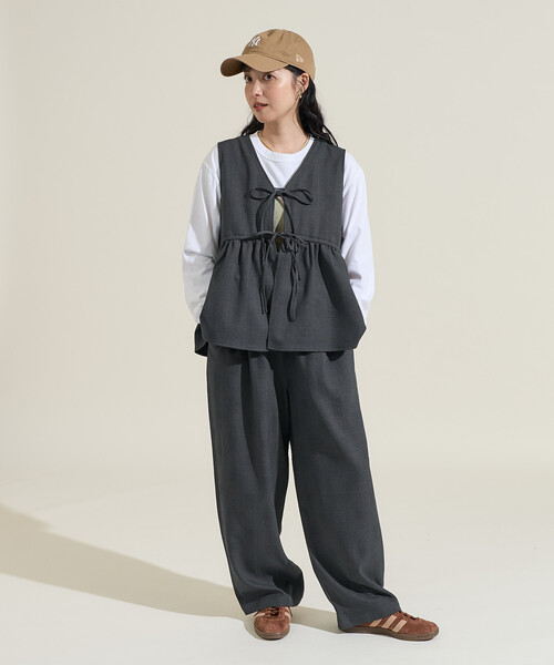 FREAK'S STORE(フリークスストア)の「【セットアイテム】LANATEC ベスト セットアップ/ラナテック ベストセット/ビスチェセット(セットアップ・レディース・ブラック/ダークブラウン/ブラウン/チャコール・SMALL/MEDIUM)」の19枚目の写真