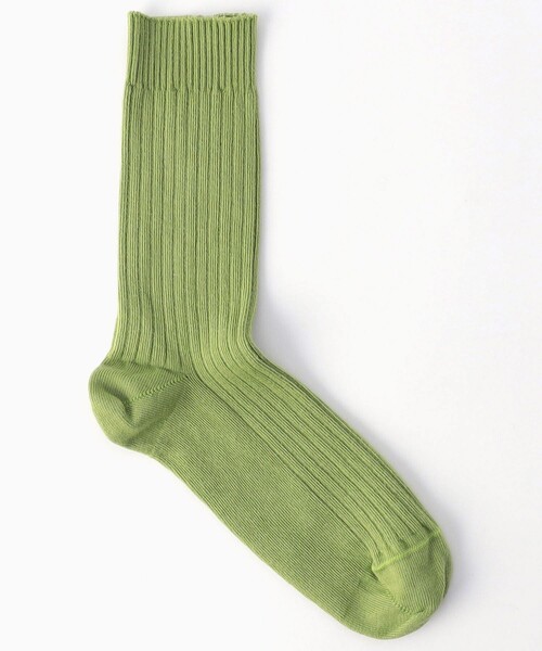 FREAK'S STORE(フリークスストア)の「Baserange/ベースレンジ RIB OVERANKLE SOCKS/リブ オーバーアンクル ソックス(ソックス/靴下・レディース・レッド/グリーン/グレー・SMALL)」の2枚目の写真