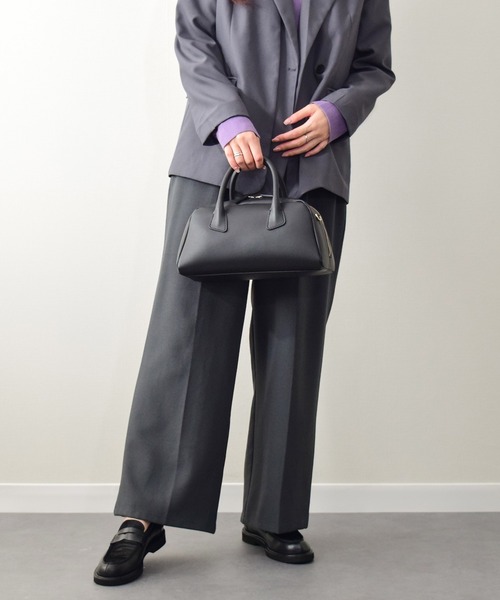 LORISTELLA（ロリステッラ）の「【LORISTELLA】ミディアムサイズレザーハンドバッグ(Q56381)（ボストンバッグ・レディース・ブラック/ライトベージュ・ALL）」の9枚目の写真