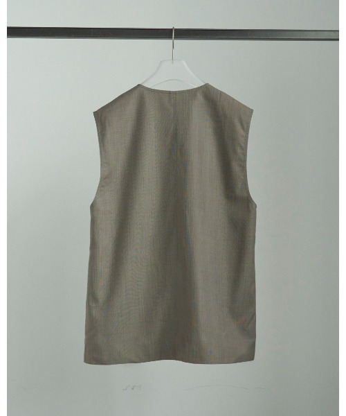 anuke（アンヌーク）の「anuke Vneck Stitch Vest（ベスト・レディース・ダークブラウン/ベージュ・FREE）」の6枚目の写真