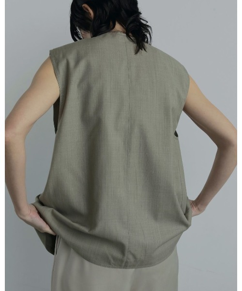 anuke（アンヌーク）の「anuke Vneck Stitch Vest（ベスト・レディース・ダークブラウン/ベージュ・FREE）」の8枚目の写真