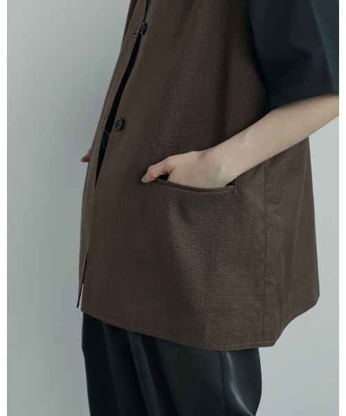 anuke（アンヌーク）の「anuke Vneck Stitch Vest（ベスト・レディース・ダークブラウン/ベージュ・FREE）」の12枚目の写真