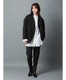 CIS.（シス）の「CIS. フロートジャケット ウォッシャブル ストレッチ 撥水 ポリエステルタスラン（ノーカラージャケット）」