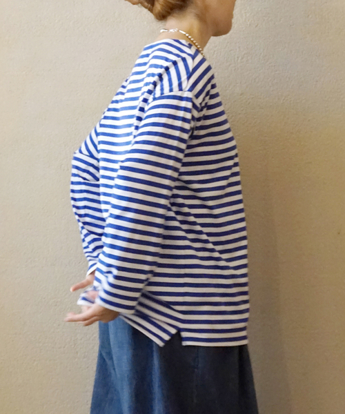 JOURNAL STANDARD LUXE(ジャーナルスタンダード ラックス)の「コットンボーダー ボートネックプルオーバー(Tシャツ/カットソー・レディース・ブラウン/レッド/ブルー・FREE)」の7枚目の写真