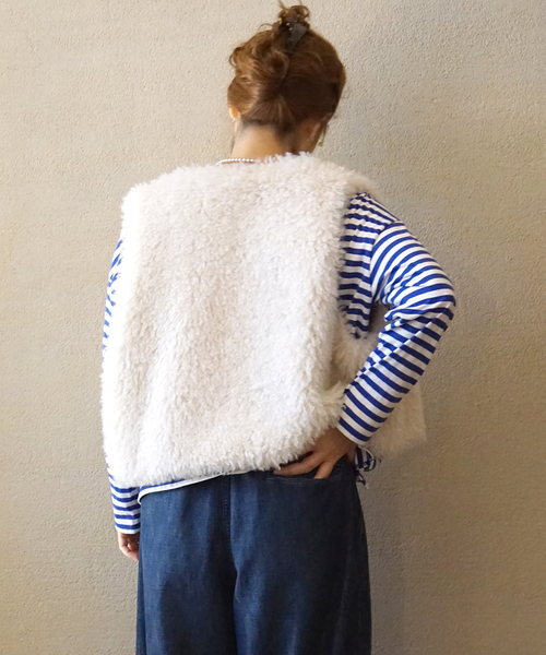 JOURNAL STANDARD LUXE(ジャーナルスタンダード ラックス)の「コットンボーダー ボートネックプルオーバー(Tシャツ/カットソー・レディース・ブラウン/レッド/ブルー・FREE)」の9枚目の写真