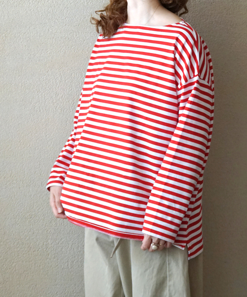 JOURNAL STANDARD LUXE(ジャーナルスタンダード ラックス)の「コットンボーダー ボートネックプルオーバー(Tシャツ/カットソー・レディース・ブラウン/レッド/ブルー・FREE)」の12枚目の写真