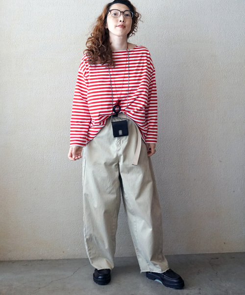 JOURNAL STANDARD LUXE(ジャーナルスタンダード ラックス)の「コットンボーダー ボートネックプルオーバー(Tシャツ/カットソー・レディース・ブラウン/レッド/ブルー・FREE)」の13枚目の写真
