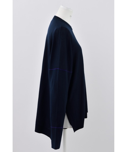 ENFOLD(エンフォルド)の「Open Cuff プルオーバー(ニット/セーター・レディース・ダークネイビー/イエロー・38)」の5枚目の写真