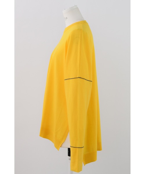 ENFOLD(エンフォルド)の「Open Cuff プルオーバー(ニット/セーター・レディース・ダークネイビー/イエロー・38)」の6枚目の写真