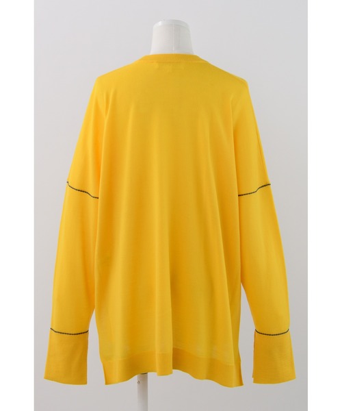 ENFOLD(エンフォルド)の「Open Cuff プルオーバー(ニット/セーター・レディース・ダークネイビー/イエロー・38)」の7枚目の写真