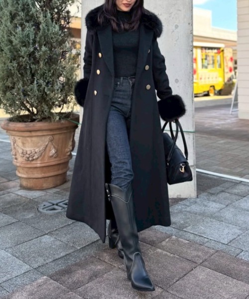 2WAYラグジュアリーレディーコート 秋服 冬服（ステンカラーコート