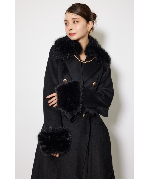 rienda(リエンダ)の「2WAYラグジュアリーレディーコート 秋服 冬服(ステンカラーコート・レディース・グレー/ブラック/ベージュ・SMALL/MEDIUM)」の8枚目の写真