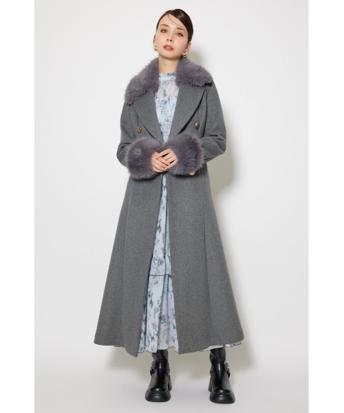 rienda(リエンダ)の「2WAYラグジュアリーレディーコート 秋服 冬服(ステンカラーコート・レディース・グレー/ブラック/ベージュ・SMALL/MEDIUM)」の10枚目の写真