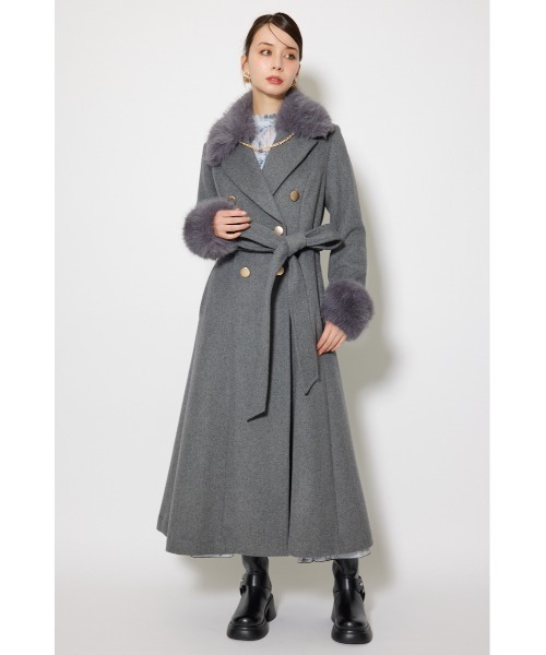 rienda(リエンダ)の「2WAYラグジュアリーレディーコート 秋服 冬服(ステンカラーコート・レディース・グレー/ブラック/ベージュ・SMALL/MEDIUM)」の12枚目の写真