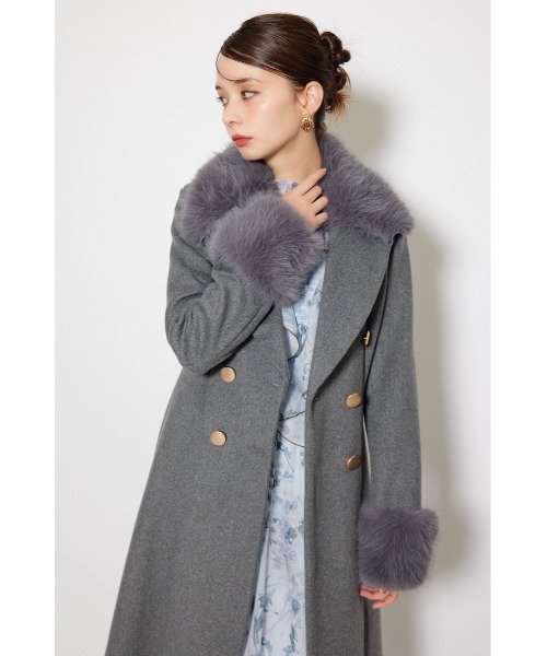 rienda(リエンダ)の「2WAYラグジュアリーレディーコート 秋服 冬服(ステンカラーコート・レディース・グレー/ブラック/ベージュ・SMALL/MEDIUM)」の16枚目の写真