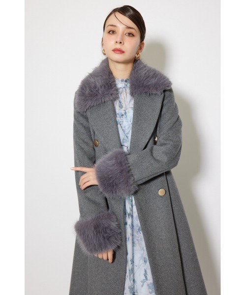 rienda(リエンダ)の「2WAYラグジュアリーレディーコート 秋服 冬服(ステンカラーコート・レディース・グレー/ブラック/ベージュ・SMALL/MEDIUM)」の17枚目の写真
