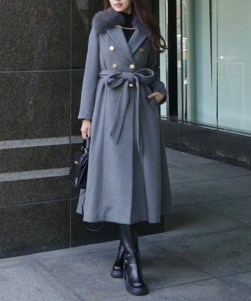 2WAYラグジュアリーレディーコート 秋服 冬服（ステンカラーコート