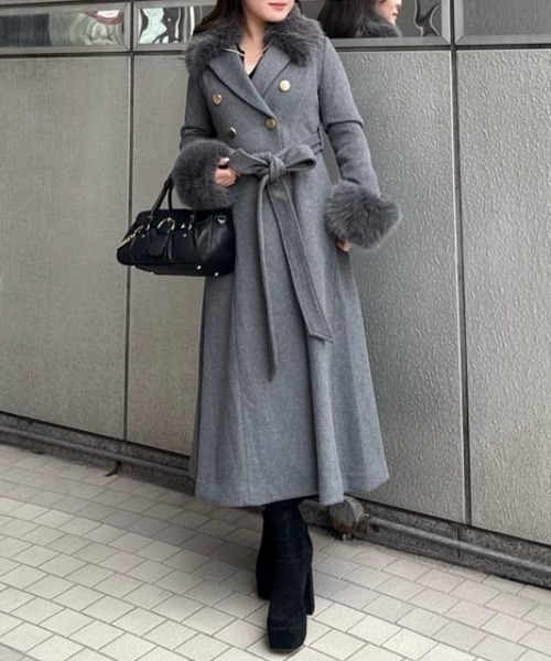 セール】2WAYラグジュアリーレディーコート 秋服 冬服（ステンカラー