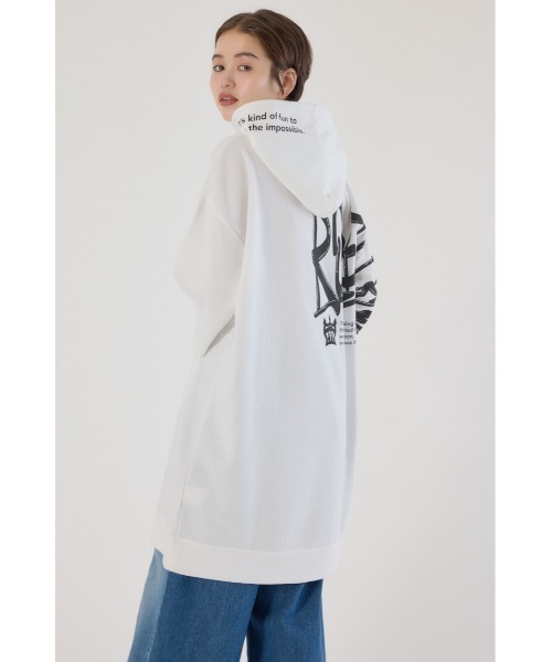 RODEO CROWNS WIDE BOWL(ロデオクラウンズワイドボウル)の「Right shoulder LOGOパーカーワンピース(ワンピース・レディース・ブラック/カーキ/オフホワイト・FREE)」の10枚目の写真