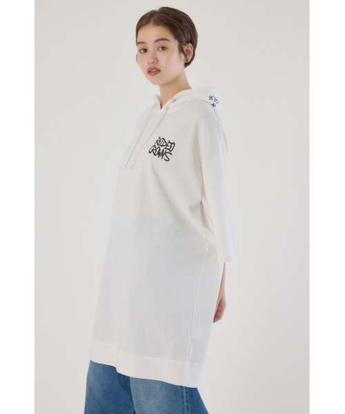 RODEO CROWNS WIDE BOWL(ロデオクラウンズワイドボウル)の「Right shoulder LOGOパーカーワンピース(ワンピース・レディース・ブラック/カーキ/オフホワイト・FREE)」の11枚目の写真
