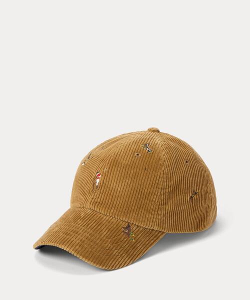 ダックエンブロイダリー コーデュロイ ボール キャップ（キャップ