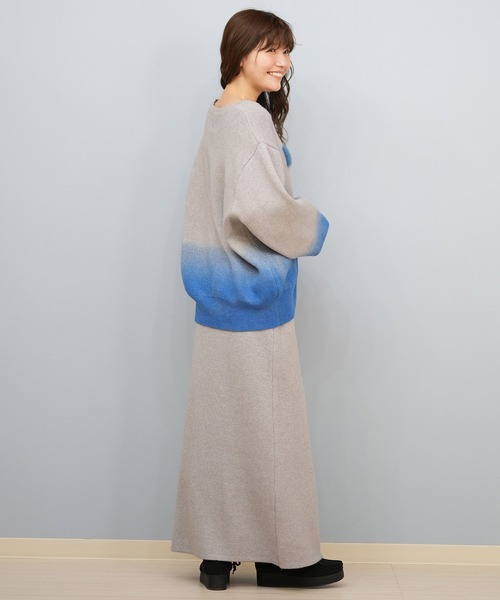ROXY（ロキシー）の「ROXY/ロキシー ロングスカート ニットスカート MAGIC HOUR SKIRT セットアップ対応 RSK254614M（スカート・レディース・グレー/ヘザーグレー/アッシュブラウン・M）」の13枚目の写真