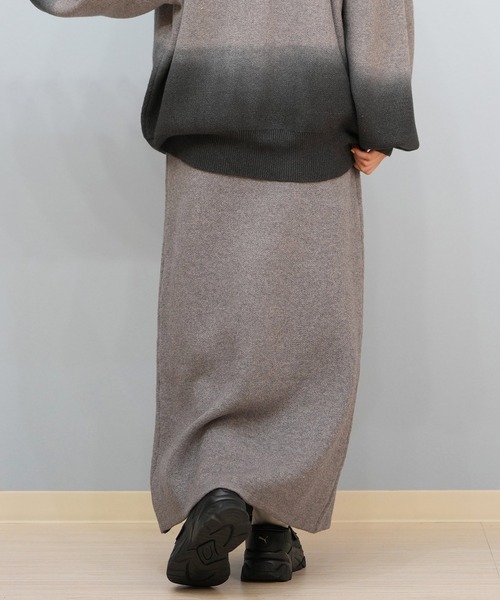 ROXY（ロキシー）の「ROXY/ロキシー ロングスカート ニットスカート MAGIC HOUR SKIRT セットアップ対応 RSK254614M（スカート・レディース・グレー/ヘザーグレー/アッシュブラウン・M）」の5枚目の写真