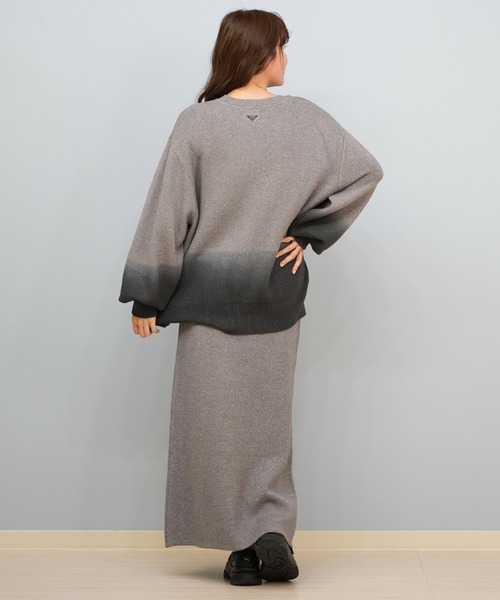 ROXY（ロキシー）の「ROXY/ロキシー ロングスカート ニットスカート MAGIC HOUR SKIRT セットアップ対応 RSK254614M（スカート・レディース・グレー/ヘザーグレー/アッシュブラウン・M）」の7枚目の写真