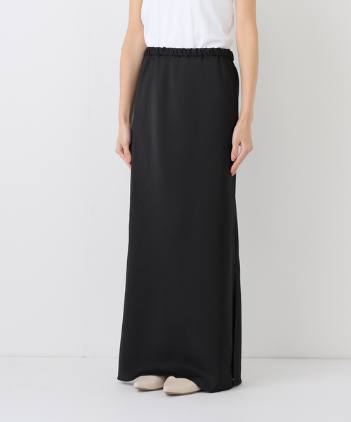 JOURNAL STANDARD relume（ジャーナルスタンダード　レリューム）の「サテンナロースカート（スカート・レディース・ブラウン/ブラック・36/38）」の4枚目の写真