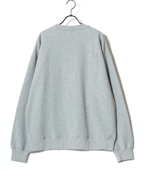 FIRST DOWN（ファーストダウン）の「FIRST DOWN/ファーストダウン LOGO CREW SWEAT/オーバーサイズ ヘビーウェイト 裏毛 ロゴ ワンポイント刺繍 クルーネック スウェット トレーナー/レディース メンズ（スウェット・メンズ・ネイビー/グレー/ブラック・M/L/XL）」の10枚目の写真